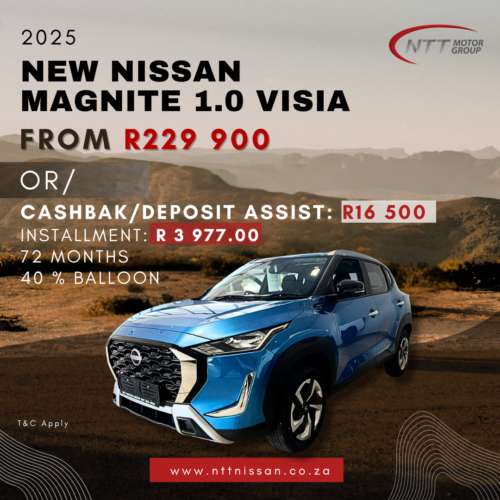 NEW NISSAN MAGNITE 1.0 VISIA image from NTT Nissan Sandton